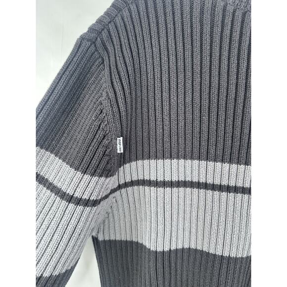 Bombardier Mens L Ski Doo Ribbed Heavy Knit Sweater Crew Neck Pullover Greytr vr - Picture 8 of 8